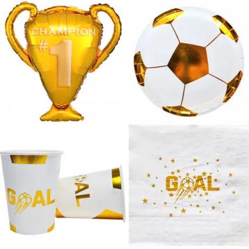 31-delige voetbal decoratie set wit met goud Kampioen beschikbaar voor biedingen