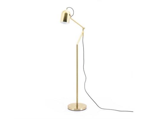 Vloerlamp Sleek - gold | BY-BOO, Huis en Inrichting, Lampen | Vloerlampen, Nieuw, Ophalen of Verzenden