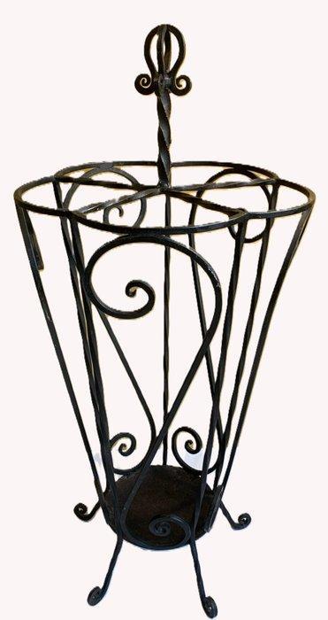 Standaard - zwart gelakt metaal - parapluhouder, Antiek en Kunst, Kunst | Designobjecten