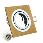 Inbouw spot GU10 - aluminium - vierkant armatuur - geborstel, Ophalen of Verzenden, Nieuw