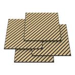 Akoestisch wandpaneel Vang 4-delig set 1,44 m² diagonaal eik, Huis en Inrichting, Woonaccessoires | Wanddecoraties, Verzenden