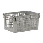 Stapelbak kunststof  L: 600, B: 400, H: 310 (mm) grijs, Doe-het-zelf en Verbouw, Kratten en Dozen, Nieuw, Ophalen of Verzenden