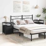 vidaXL Nachtkastje Zwart eiken 44 x 45 x 60 cm Gelaagd hout, Verzenden, Nieuw, 55 tot 70 cm, 45 tot 65 cm