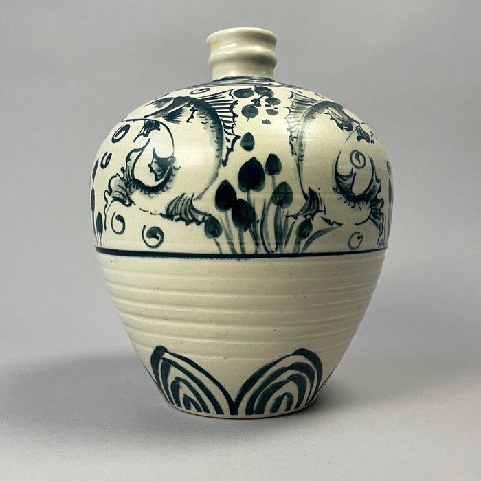 Vaas - Art Deco - Nederlandse vaas, met vissen en, Antiek en Kunst, Kunst | Designobjecten