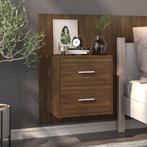 vidaXL Nachtkastje wandgemonteerd bruin eikenkleur, Minder dan 45 cm, Verzenden, Nieuw, 70 cm of meer