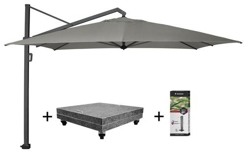 Icon zweefparasol 350x350 cm manhattan met 150 KG voet en, Tuin en Terras, Parasols, Nieuw, Ophalen of Verzenden