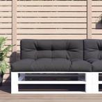 vidaXL Palletkussens 2 st stof antracietkleurig, Huis en Inrichting, Woonaccessoires | Kussens, Verzenden, Nieuw