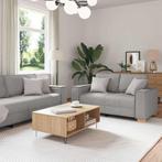 vidaXL 2-delige Loungeset met kussens stof wolk grijs, Verzenden, Nieuw, Vierpersoons of meer, Stof
