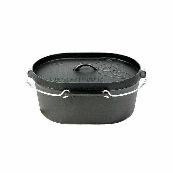 Valhal Gietijzeren Dutch Oven Ovaal 9L zonder pootjes, Tuin en Terras, Houtskoolbarbecues, Verzenden