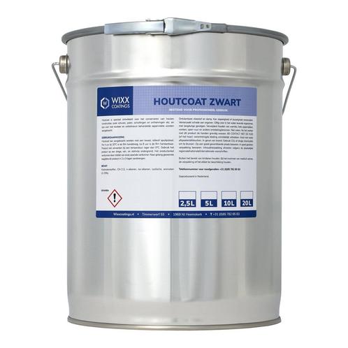 Wixx Houtcoat Koolteer Vervanger Zwart Zwart 5L, Doe-het-zelf en Verbouw, Verf, Beits en Lak, Verf, Zwart, Nieuw, Minder dan 5 liter