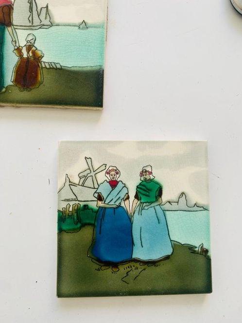 Jugendstil Tegel (5) - Zeeuwse voorstelling - Boizenburg -, Antiek en Kunst, Antiek | Glas en Kristal