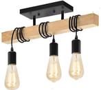 Nieuwe Moderne Houten Kroonluchter – Hanglamp met 3 Kabels, Verzenden, Nieuw, Hout