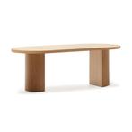 *WOONWINKEL* Kave Home Nealy Ovale Eettafel Eikenfineer 200, Huis en Inrichting, Tafels | Eettafels, Verzenden, Nieuw