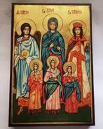 Icoon - Bulgaars handgeschilderd icoon van Sint Sophia met