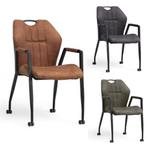 MX Sofa Eetkamerstoel Point | Antraciet | Microvezel stof, Huis en Inrichting, Stoelen, Ophalen, Nieuw, Industrieel