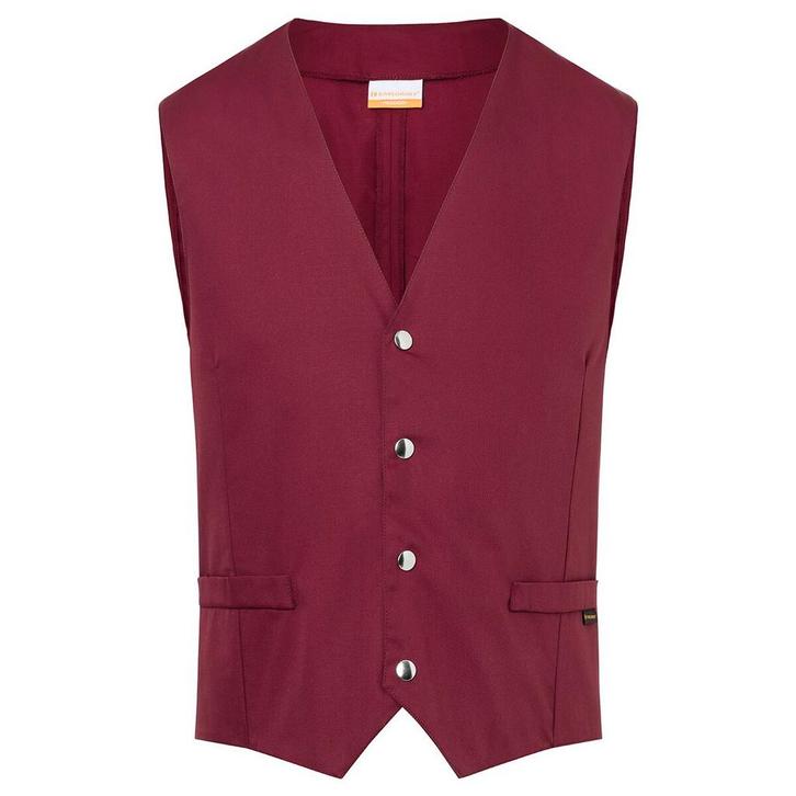 GGM Gastro | (6 stuks) KARLOWSKY | Heren Vest Kai - Bordeaux, Huis en Inrichting, Keuken | Servies, Effen, Nieuw, Bord(en), Verzenden