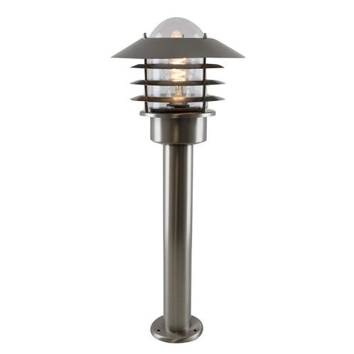 Rvs buitenlamp zilver, Felice, IP44, Tuin en Terras, Buitenverlichting, Staande lamp, Nieuw, Glas, Ophalen of Verzenden