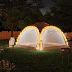 vidaXL Partytent met LED en 4 zijwanden 3,6x3,6x2,3 m grijs, Tuin en Terras, Partytenten, Verzenden, Nieuw