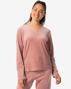 HEMA Dames lounge top velours lichtbruin, Kleding | Dames, Ondergoed en Lingerie, Verzenden