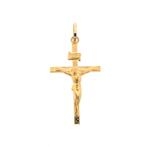 18 Krt. Gouden hanger van een kruis met corpus | INRI, Ophalen of Verzenden, Gebruikt, Goud, Overige merken