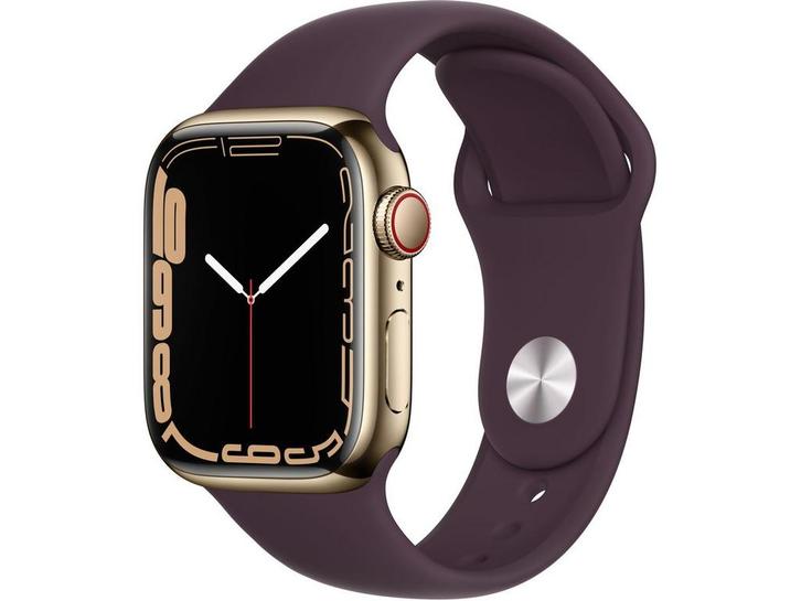 Apple Watch Series 7 - Smartwatch - 41mm GPS + 4G - Goud, Huis en Inrichting, Woonaccessoires | Overige, Zo goed als nieuw, Verzenden