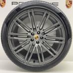 Porsche Macan ORIGINELE 21inch Turbo III Platinium + banden, Auto-onderdelen, Banden en Velgen, Ophalen, Gebruikt, 21 inch, Personenwagen