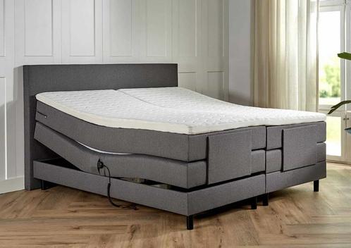 ACTIE! Elektrische boxspring Verona 160 200 Antraciet, Huis en Inrichting, Slaapkamer | Boxsprings, 160 cm, 200 cm, Grijs, Tweepersoons
