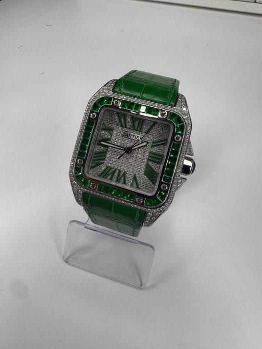 Cartier - Santos 100 - Zonder Minimumprijs - SANTOS 100XL, Sieraden, Tassen en Uiterlijk, Horloges | Heren