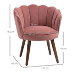 TRUUSK Roze Eetkamerstoel - Keukenstoel - Fauteuil - Met Rug, Verzenden, Nieuw