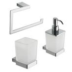 Wiesbaden Eris complete accessoire set 2, Ophalen of Verzenden, Nieuw, Chroom, Bad