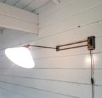 Verstelbare Muurlamp - Wandlamp - Messing, opalineglas