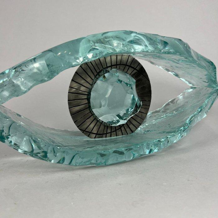 Andrzej Rafalski (1957) - sculptuur, Hand made Glass Eye -, Antiek en Kunst, Antiek | Glas en Kristal