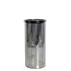 *windlicht cilinder zilver streep small 25cm*, Verzenden, Nieuw