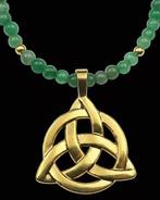 Smaragd - Keltische knoop - Drie-eenheid - Welvaart en