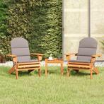 vidaXL 3-delige Loungeset Adirondack massief acaciahout, Verzenden, Nieuw, Hardhout, Loungeset