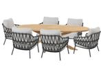 4 Seasons Outdoor Calpi low dining set met teak Prado tafel, Tuin en Terras, Ophalen of Verzenden, Nieuw