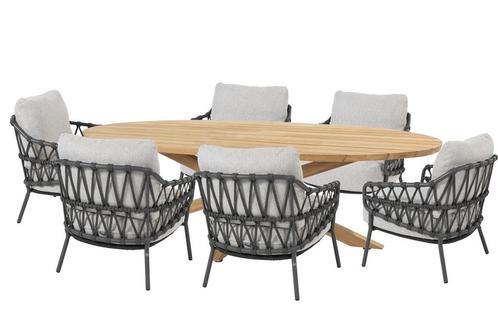4 Seasons Outdoor Calpi low tuinset met teak Prado tafel, Tuin en Terras, Tuinsets en Loungesets, Ophalen of Verzenden