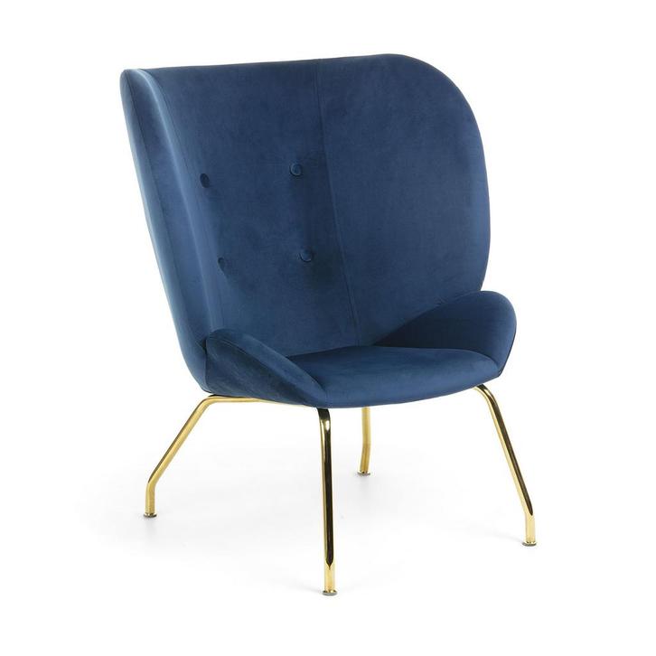 *WOONWINKEL* Kave Home Violet Design Fauteuil Hoge Rugleunin, Huis en Inrichting, Fauteuils, Nieuw, Verzenden