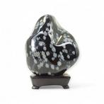 Sneeuwvlokobsidiaan specimen op op maat gemaakte standaard –, Antiek en Kunst