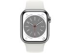 Apple Watch Series 8 - Smartwatch - GPS + Cellular - RVS, Verzenden, Zo goed als nieuw, Apple