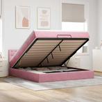 vidaXL Ottoman bed met matras en LEDs 160x200cm fluweel, Verzenden, 200 cm, Stof, 160 cm
