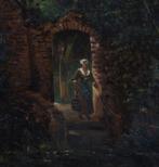 Hollandse School (XX) - Visser en vrouw bij het water