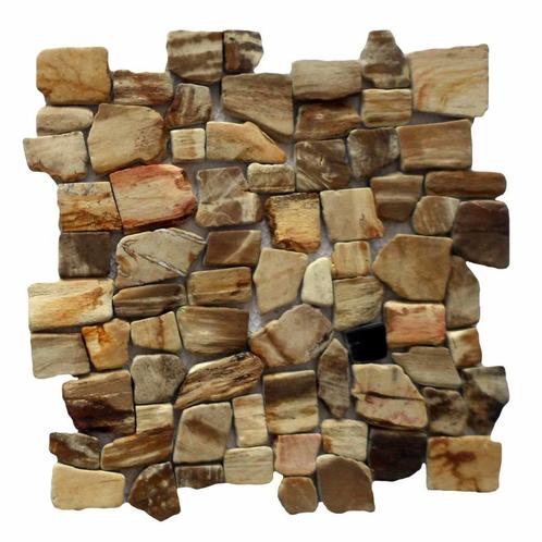 Mozaïek Hout Petrified Wood 30X30 Cm (Prijs Per 1M²), Doe-het-zelf en Verbouw, Tegels, Ophalen of Verzenden