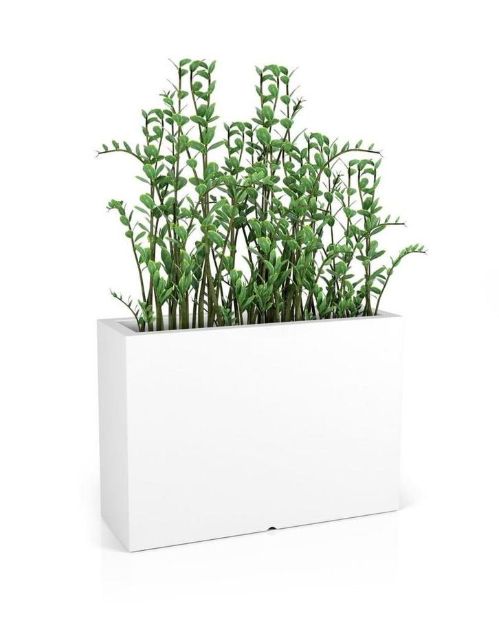 LONGERINO Wit 100cm | Tweedekansje Design Pot | Grote Maten, Tuin en Terras, Bloembakken en Plantenbakken, 60 cm of meer, 100 cm of meer