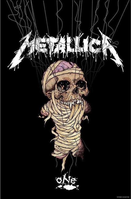 Metallica - One - Textielposter officiële merchandise, Verzamelen, Muziek, Artiesten en Beroemdheden, Poster, Artwork of Schilderij