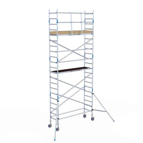 ALX rolsteiger 75 x 7,2m WH met voorloopleuning, Doe-het-zelf en Verbouw, Steigers, Rolsteiger of Kamersteiger, Nieuw, 5 meter of hoger
