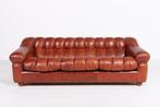 Sofa - Leder - Italiaanse vintage bank uit de jaren 80 in, Antiek en Kunst