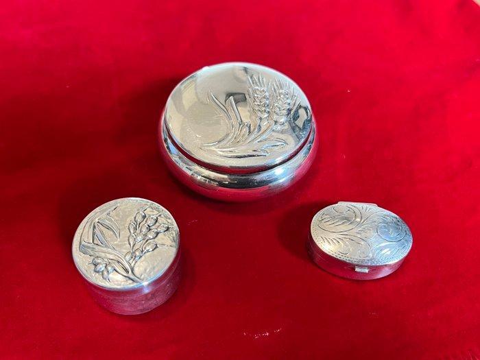 Sieradendoos (3) - .800 zilver, .925 zilver - Vintage, Antiek en Kunst, Antiek | Goud en Zilver