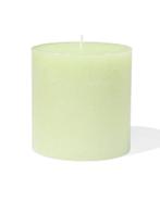 HEMA Rustieke kaars Ø10x10cm lichtgroen 2+1 gratis, Verzenden, Nieuw