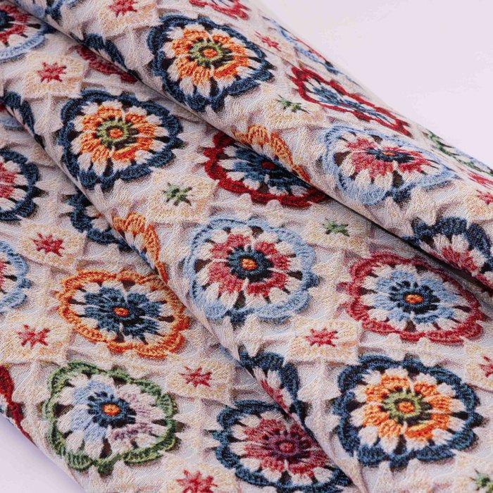 AA086 - Kostbaar gobelin met vlechtwerkachtig effect en, Antiek en Kunst, Antiek | Kleden en Textiel